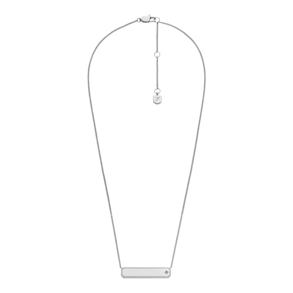 Fossil Women's Sadie Stainless Steel ID Necklace Image