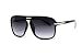 GIUDICE Large Black Aviator Sunglasses For Men & Women (Non Polarized) UV400 Sun Protection