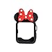 Navor Soft Silicone Protective Case with Cartoon Mouse Ears Compatible for Apple Watch 38mm Series 1 2 3 [Black Red]