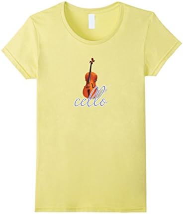 Cello T-Shirt electric cello acoustic cello music shirt - Female Small - Lemon