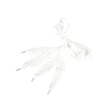 TopTie Flat Lace Shoelaces / Lacey Shoelaces, 46 Inch, Price for One Pair WHITE-46