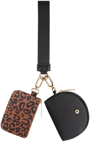 Amazon.com: Keychain Wallet Mini Zip Around Wristlet Wallets for