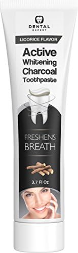Activated Charcoal Teeth Whitening Toothpaste DESTROYS BAD BREATH - Best Natural Black Tooth Paste Kit - Herbal Decay Treatment - REMOVES COFFEE STAINS - LICORICE FLAVOR - 105g (3.70oz)
