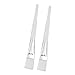 Makeup Clear Plastic Handle Facial Mud Mask Brush 2 Pcs