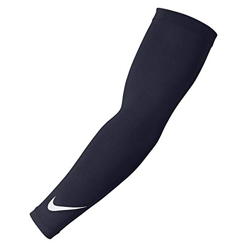 NIKE Unisex Dri-Fit Solar Arm Sleeve (Obsedian/Black, Medium/Large)