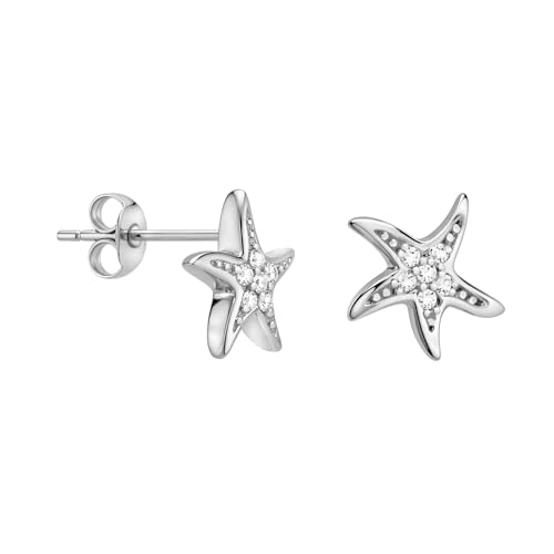 SOFIA MILANI - Women's Earrings 925 Silver - With Zirconia Stones - Starfish Stud Earring - E0474