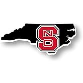 NC State Wolfpack 4 Inch State Shape Vinyl Decal Sticker Officially Licensed Collegiate Product