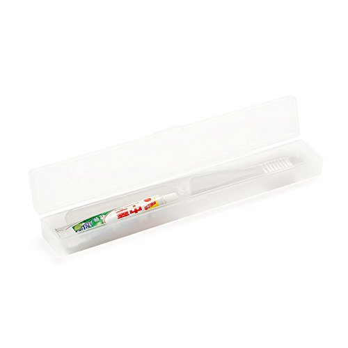 Toothbrush Holder Toothbrush Case, Eunion Plastic Toothbrush Holder for Travel-Clear White 2 Pack