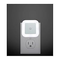 Plug in LED Motion Sensor Light, Motion Activated Night Light, 2 Pieces - Perfect for Stairway, Bathroom and Hallway (White Glow)