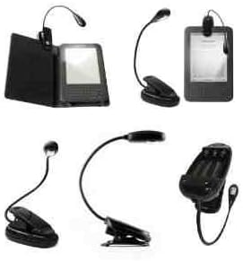 negro led clip on lectura lampara de luz para todos kindle de amazon leer libros lectores electronicos ordenadores portatiles kobo mapa etc