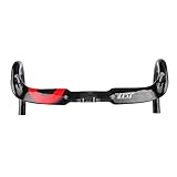 Carbon Handlebars Road Bike Ultralight T700 Carbon Fiber Glossy Bicycle Handlebar Drop Bar 31.8 440mm (Red)