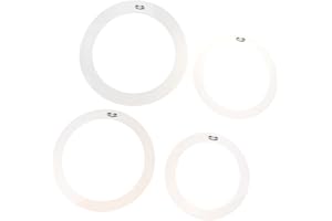 Almencla 1 Piece Drum Muffler Dampening Rings Control Ring, White, 12'' 13'' 14'' 16''