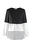 Smallshow Women's Long Sleeve Back Lace Maternity Nursing Tops Size S