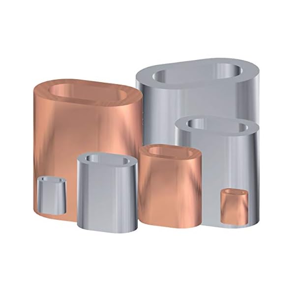 10 Stk. Steelando Pressklemmen - Drahtseilpressklemmen für Forstseil Windenseil Stahlseil Seil Draht Stahl (Aluminium, 2…