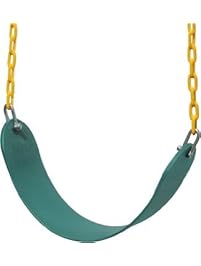 Jungle Gym Kingdom Swing Seat Heavy Duty 66" Chain Plastic Coated - Playground Swing Set Accessories Replacement | Green