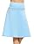 ANGVNS Women Casual High Waist Knee Length Big Hem Pleated Solid Zipper Skirt for Office