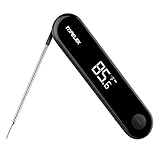 Rechargeable IPX7 Waterproof Thermometer, TOPELEK Digital Cooking Thermometer, 3 Second Instant Read-out, Multi-functional Touch Control, Meat Thermometer For Kitchen, BBQ, Food