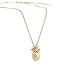 Zittop Gold Plated 3D Cute Pineapple Fruit Pendant Charm Necklace
