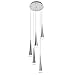 LightInTheBox Pendant Light Fixtures Ceiling Mount 5-Light Pendant Ceiling Fixture Modern Chrome Chandelier Raindrop Lamp White Metal Acrylic for Living Room Dinning Room Bedroom