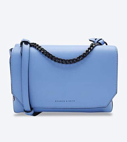 charles & keith chain detail front flap bag