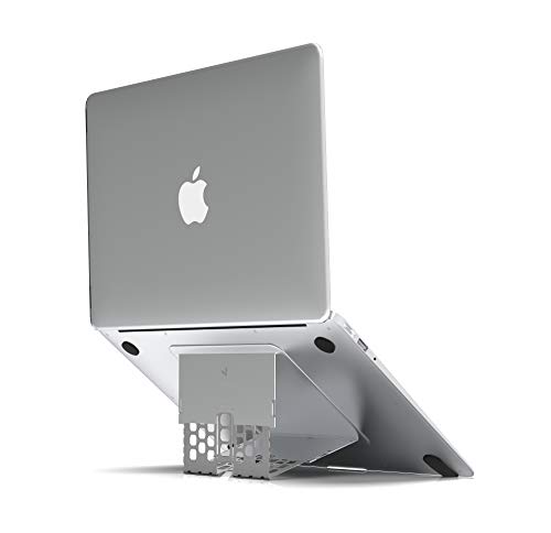 Majextand MacBook Stand/Laptop Stand | Thinnest Adjustable Portable Ventilated Ergonomic Stand | Integrate with Most Notebook Computers Under 18″ | 6 Height Settings (Silver)