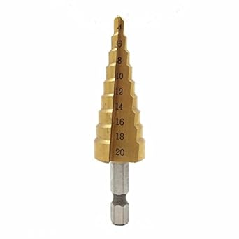 Generic 4-20mm HSS Steel Titanium Step Drill Bits Step Cone Cutting Tool Core Drill Bit Steel Woodworking Wood Metal Drilling Step Drill