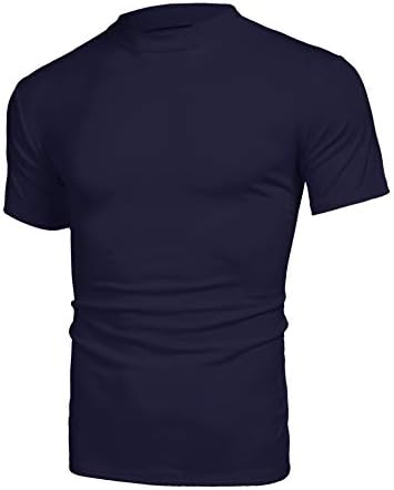 ZEGOLO Mens Thermal Mock Turtleneck Long Sleeve T Shirt Knitted Pullover Basic Slim Fit Shirts