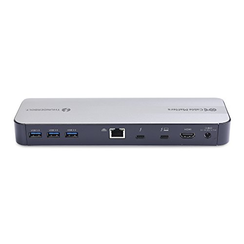 Cable Matters [Intel Certified] Aluminum Thunderbolt 3 Dock with HDMI 2