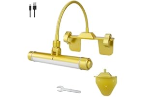 BIGMONAT Wireless Picture Light for Painting Rechargeable Battery Operated Artwork Light with Remote, Brightness Dimmable Clip on Display Lamp for Dart Board Art Gallery Photo