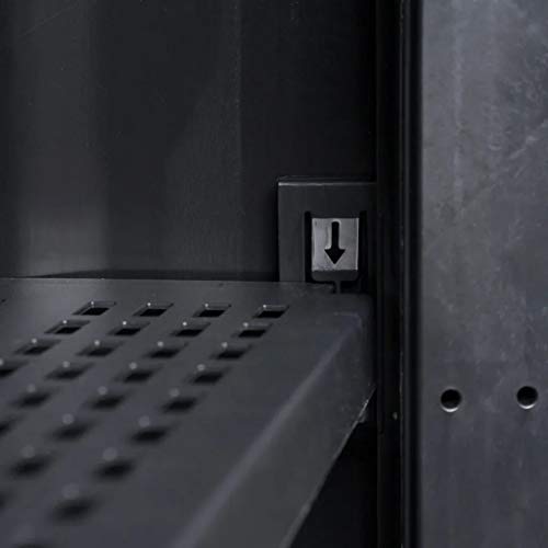 Dioche Gartenschrank, Mehrzweckschrank aus Polypropylen, Hochschrank für den Außenbereich, 4 Etagen mit 2 Türen für den… – Bild 5