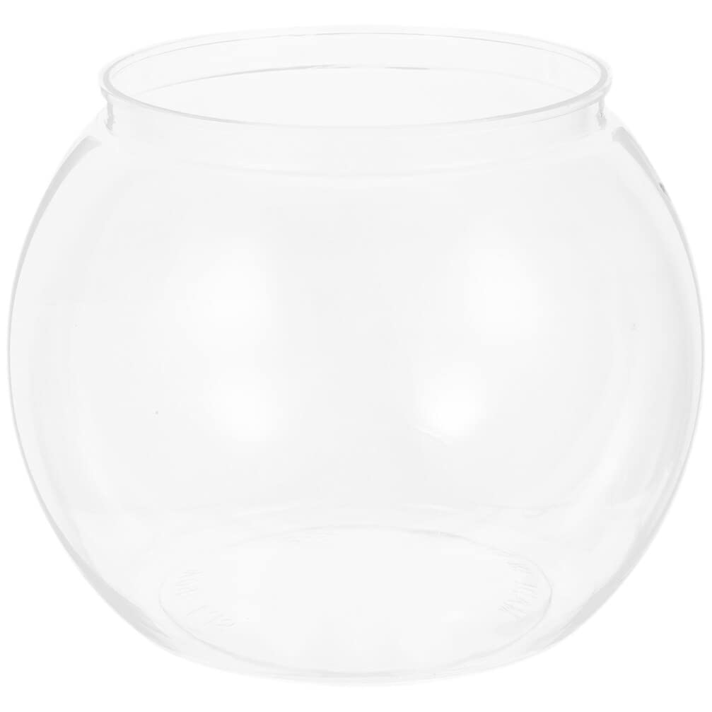 UKCOCO Round Fish Bowl:Transparent Round Mini Fish Tank PET Desktop Fish Tank for Betta/Goldfish