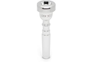 GKW MUSIC GKW Silver Plated 3C Trumpet Mouthpiece – Beginner Brass Mouthpiece, Compatible with Most Trumpets, Ideal for Students and Music Enthusiasts