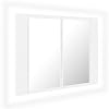 vidaXL-Armario-Espejo-de-Bano-Luz-LED-Inodoro-Aseo-Ducha-Muebles-Mobiliario-Almacenamiento-Estante-Decoracion-Adorno