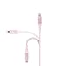 Amazon Basics Double Braided Nylon Lightning to USB Cable, Advanced Collection, MFi Certified Apple iPhone Charger, Rose Gold, 4 Inch