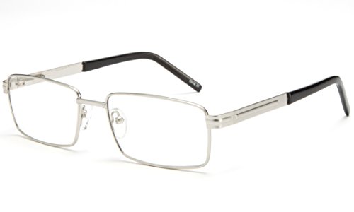 Newbee Fashion - Slim Metal Frame Durable Prescription Ready Clear Lens Glasses with Spring Hinge