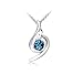 KATGI Fashion Lucky Angel Beautiful Crystal Pendant Necklace (ROYAL BLUE)