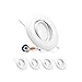 Parmida (4 Pack) 6 inch LED Adjustable Gimbal Downlight, Dimmable, 15W (120W Replacement), Rotatable Eyeball Retrofit Recessed Trim, 3000K (Soft White), 1060LM, Energy Star & ETL-Listed