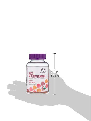 AMAZON BRAND – MAMA BEAR ORGANIC KIDS MULTIVITAMIN GUMMIES, BERRY, CHERRY & ORANGE, 60 COUNT, 1 MONTH SUPPLY (PACKAGING MAY VARY)