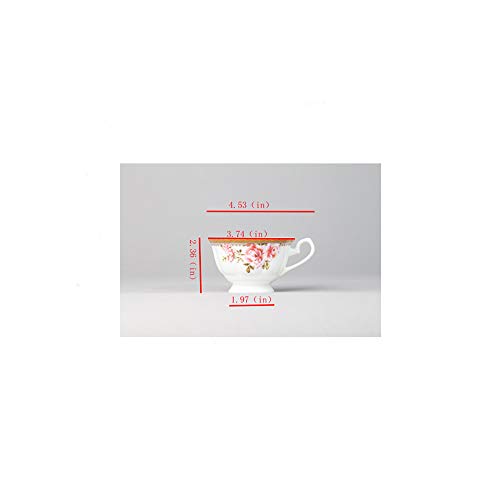 Tazza di porcellana, tazza da tè in porcellana inglese alla cenere d'Os, cofanetto con piattino, servizio da caffè… - immagine 5