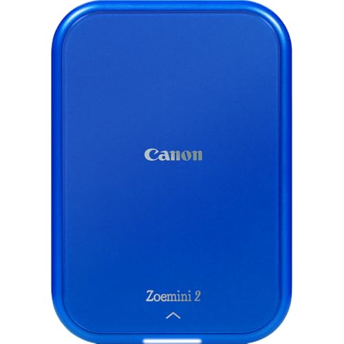 Canon Zoemini 2 marineblau Mini Fotodrucker mobil tragbar unterwegs Hosentasche (Fotodruck 5x7,6 cm, kabelllos, für Smartphone + Tablet, eingebauter Akku, Canon App, Bluetooth) [+ 10er ZINK Druck-Set]