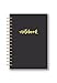 Studio Oh! Hardcover Leatheresque Spiral Notebook Available in 6 Colors, Pitch Black