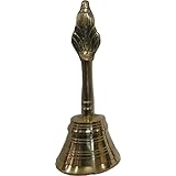 KVR Brass Hindu Religious puja Prayer Temple Bell Auspicious, Spiritual Ritual, to Bring Prosperity Positive Energy (Bell-5)