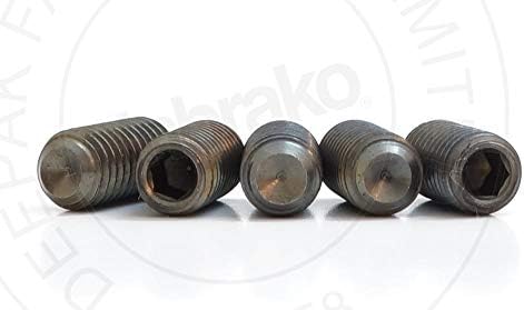 Socket Set Screw, Plain Cup Point, 5-40 UNC Thread, 1/8" Long, Alloy Steel, Unbrako 45H, Black Oxide