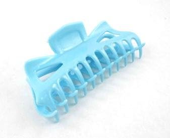 Large Claw Hair Clips Jumbo Ponytail Holder (5" Light Blue)