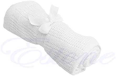 Zjzhao shop New Baby Infant Soft Blanket Nursery Cotton Blankets Boy Girl Swaddling Blankets (White)