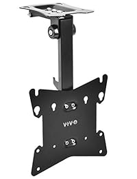 VIVO montaje rebatible manual, plegable, con inclinación, para techo, para televisores con pantalla de LCD plana y monitores Negro