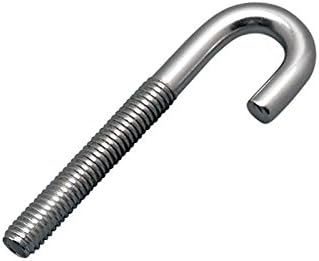M10 T316 Stainless Steel J Bolt 125 mm Length 16 mm Inside Diameter Pack Size : 1