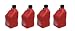 4 Pack VP 5 Gallon Square Red Racing Utility Jugs primary