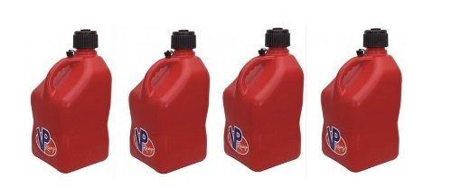 4 Pack VP 5 Gallon Square Red Racing Utility Jugs