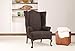 SureFit Simple Stretch Twill One Piece Wing Chair Slipcover, Chocolate